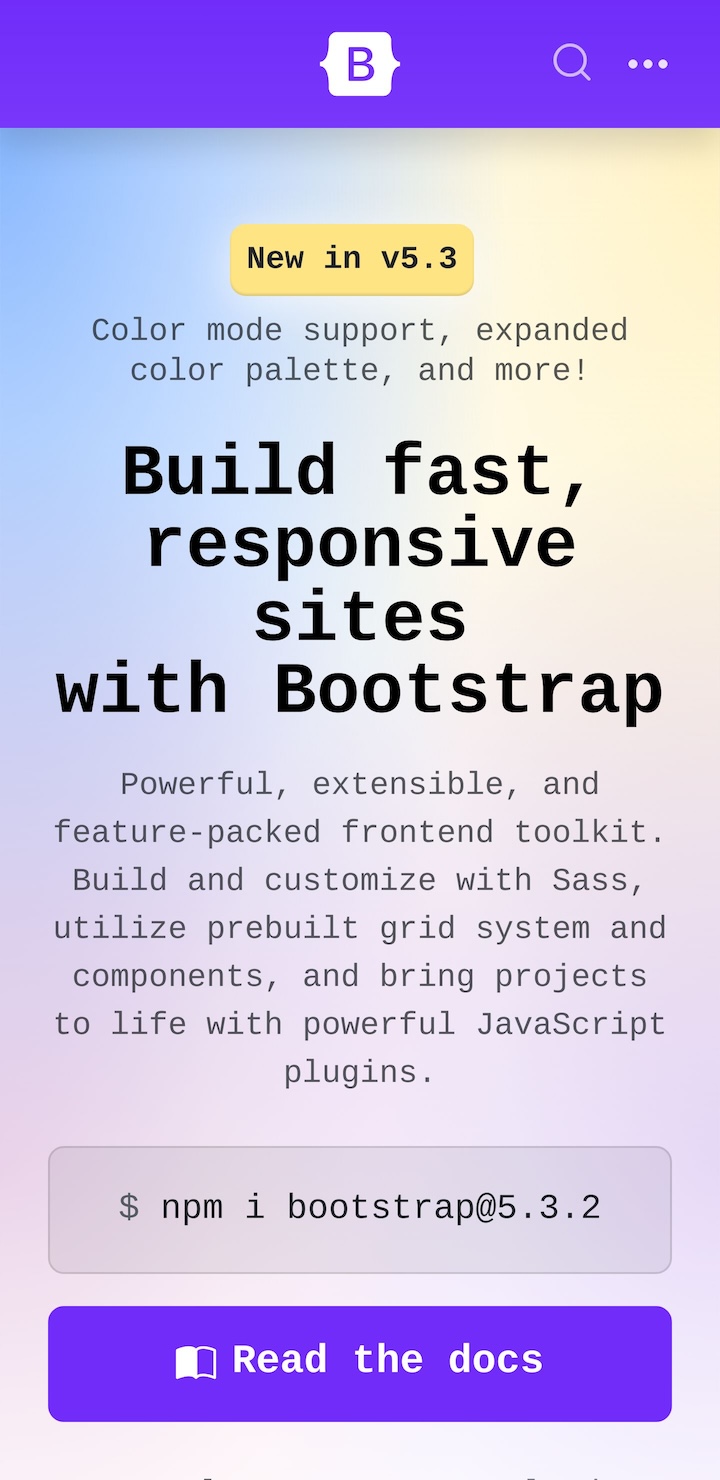 Bootstrap screenshot